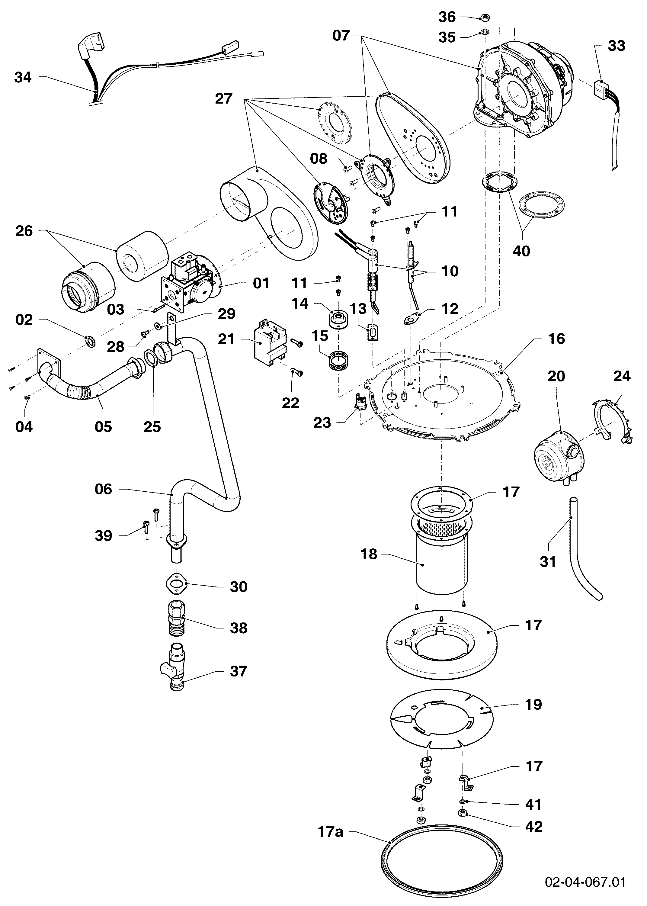 Schéma éclaté Brûleur — Vaillant VC 1006/5-5 R3