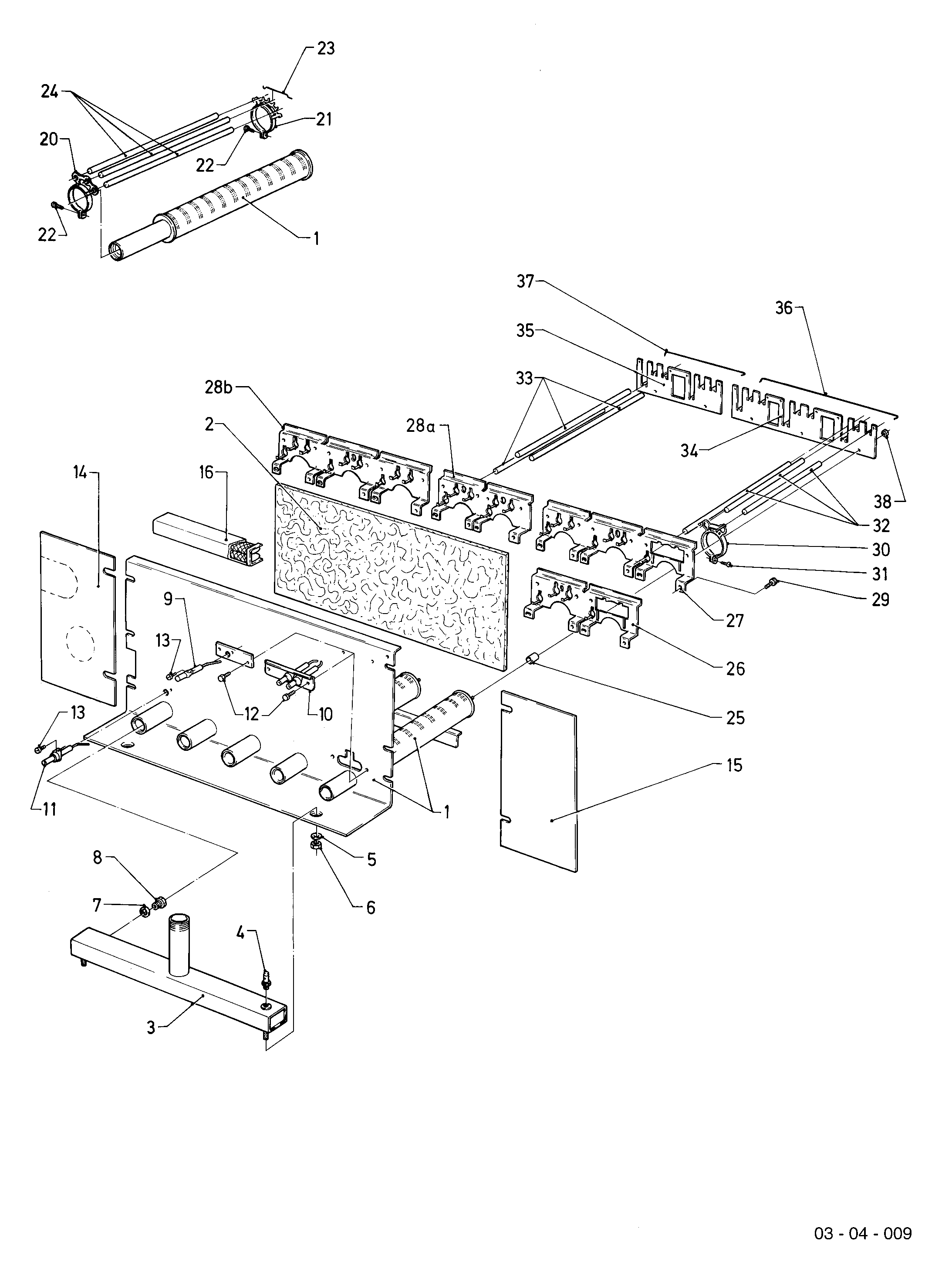 Schéma éclaté Brûleur — Vaillant VKS 18/1 E