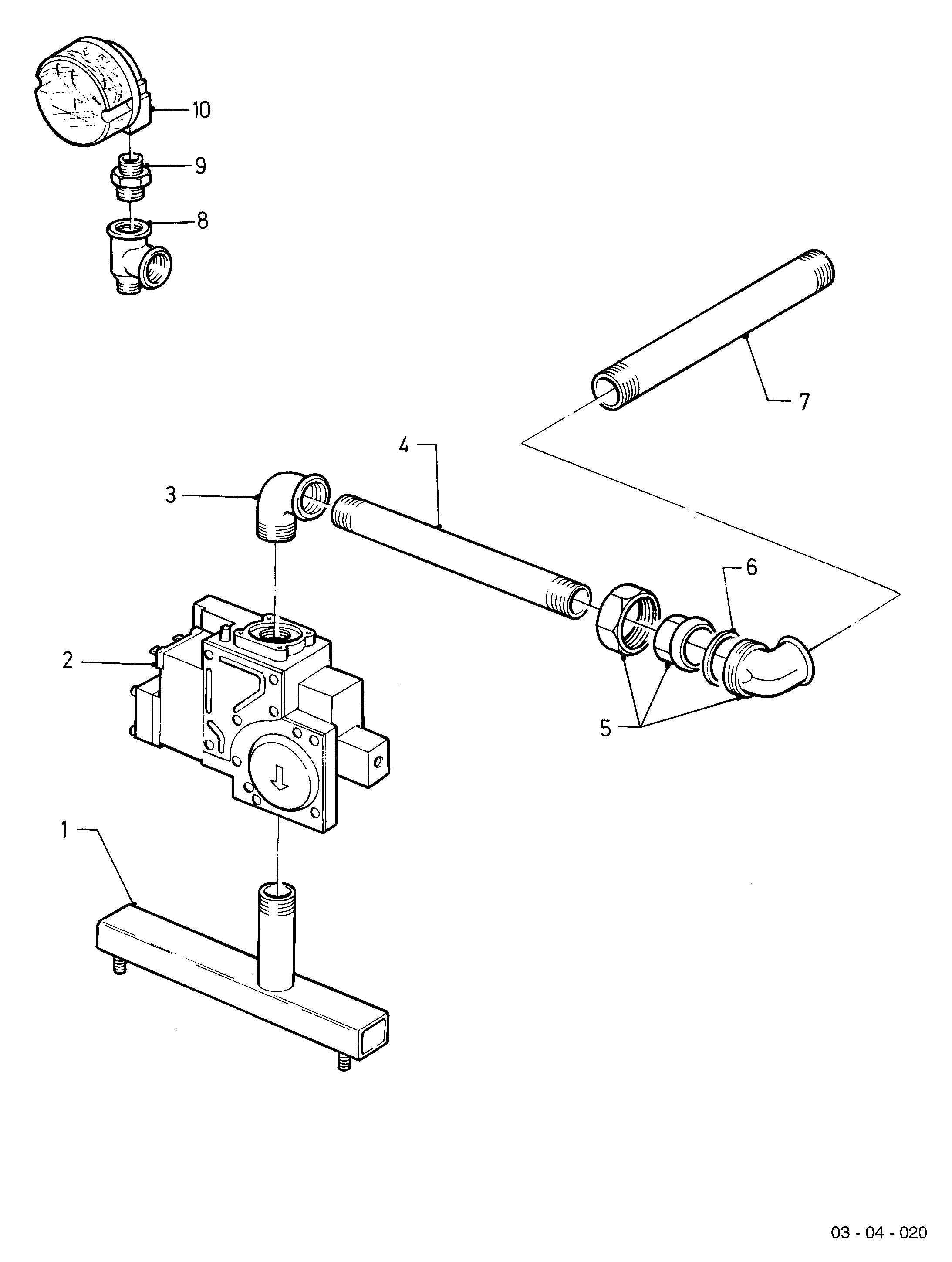 Schéma éclaté Bloc gaz — Vaillant VKS 48/1 E