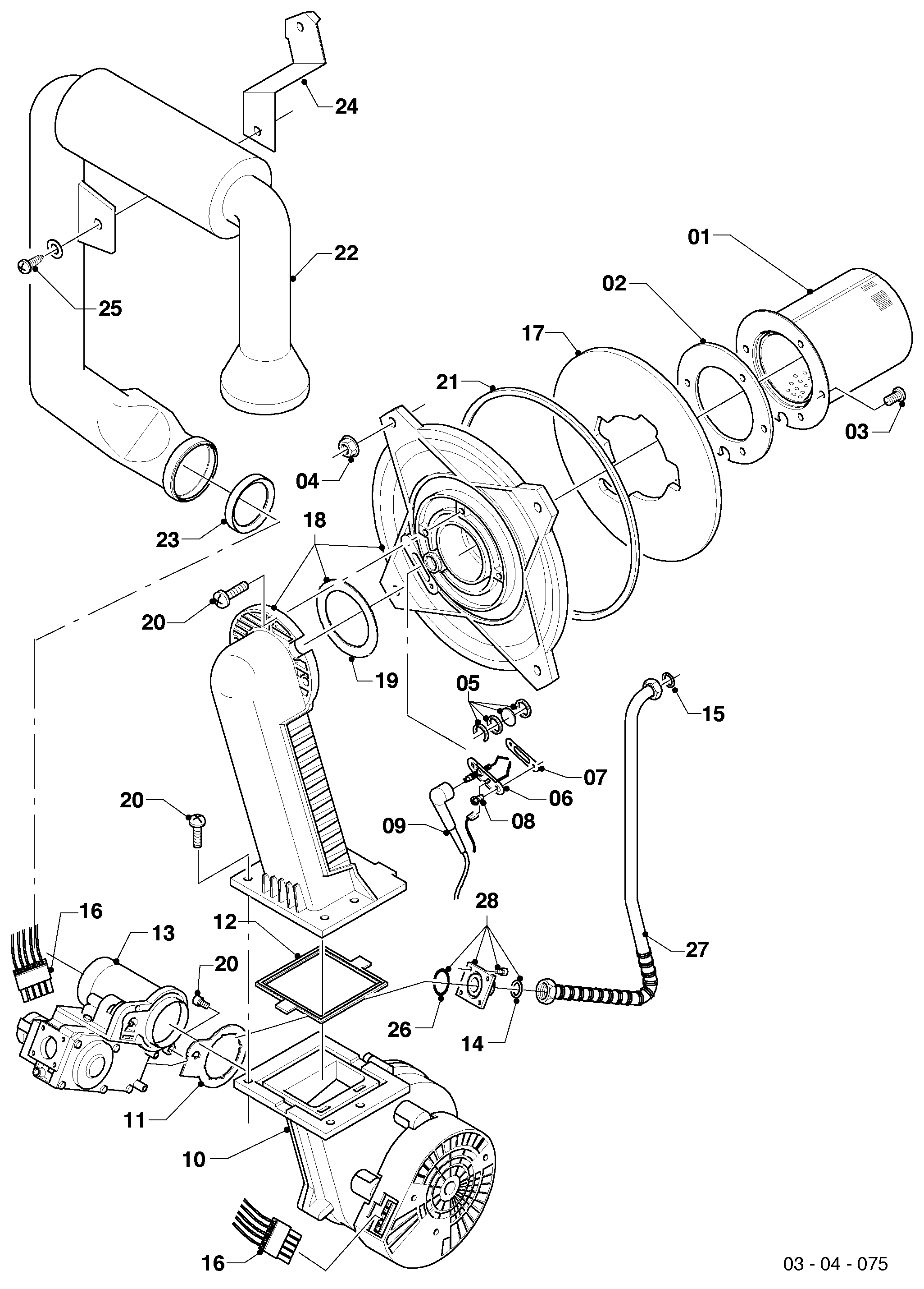 Schéma éclaté Brûleur — Vaillant VSC FR 306/2-C 200 R1