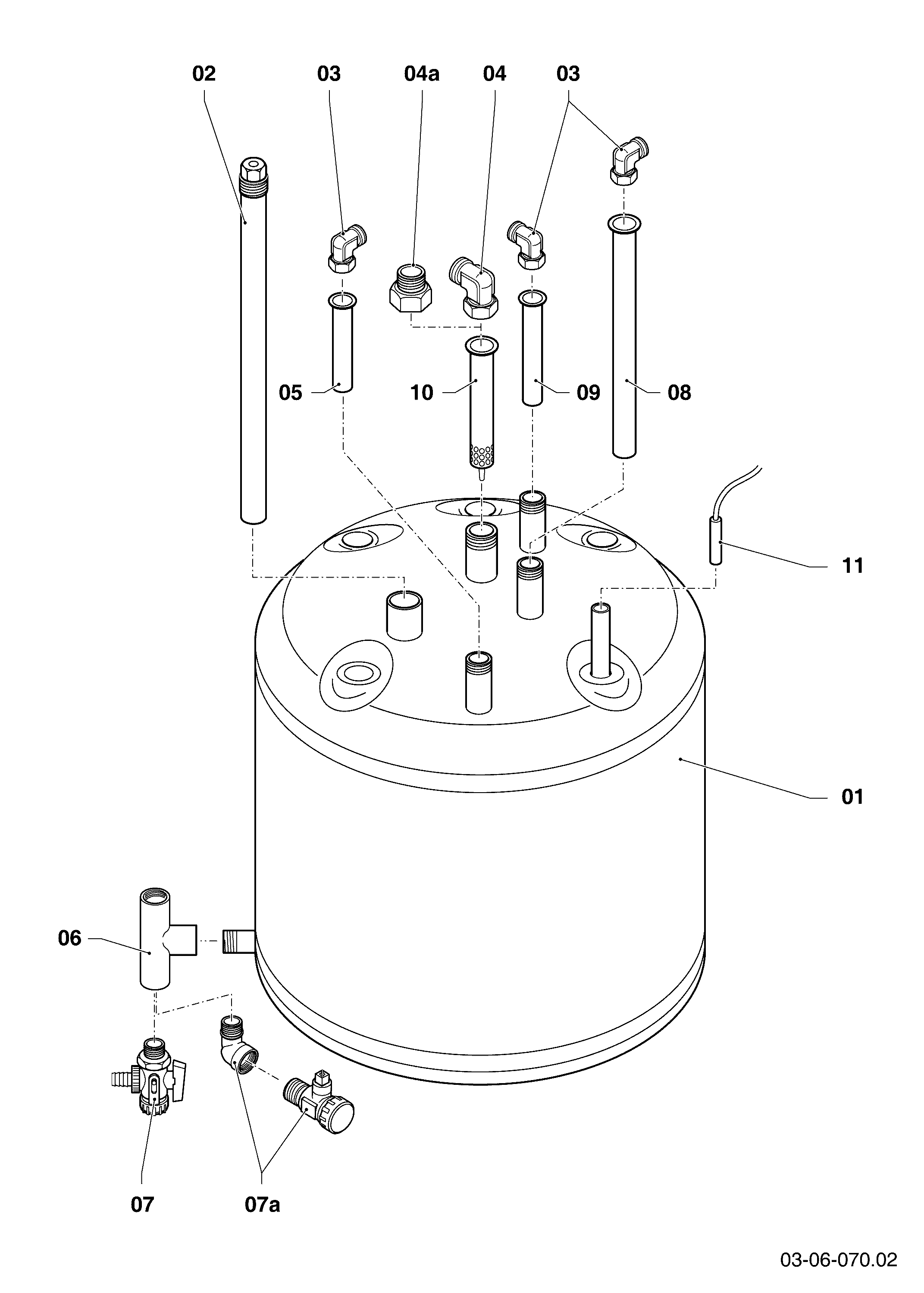Schéma éclaté Boilers eau chaude — Vaillant VSC FR 246-C 170 R3