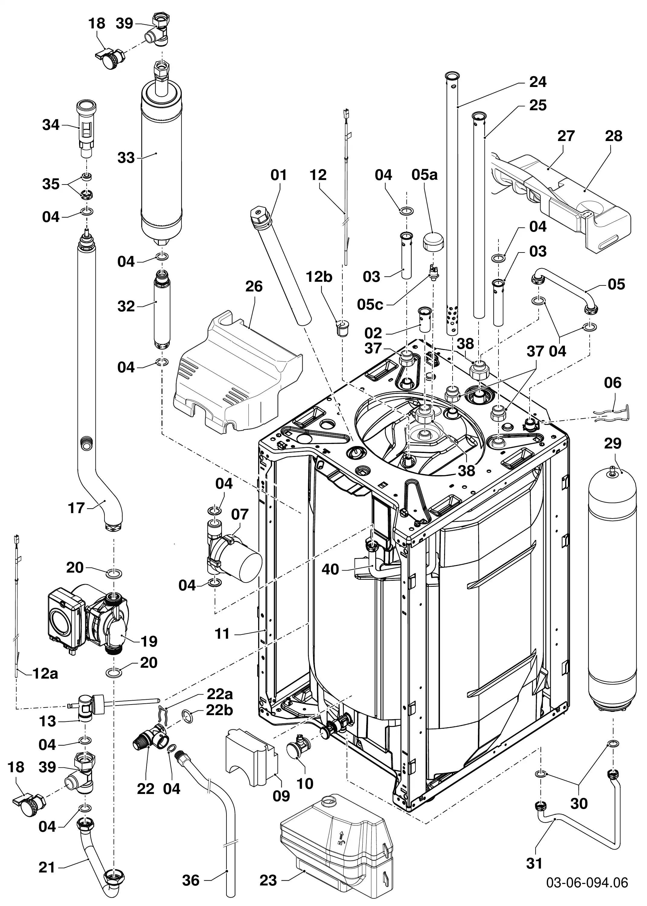 Schéma éclaté Ballon sanitaire — Vaillant VSC D 306/4-5 190