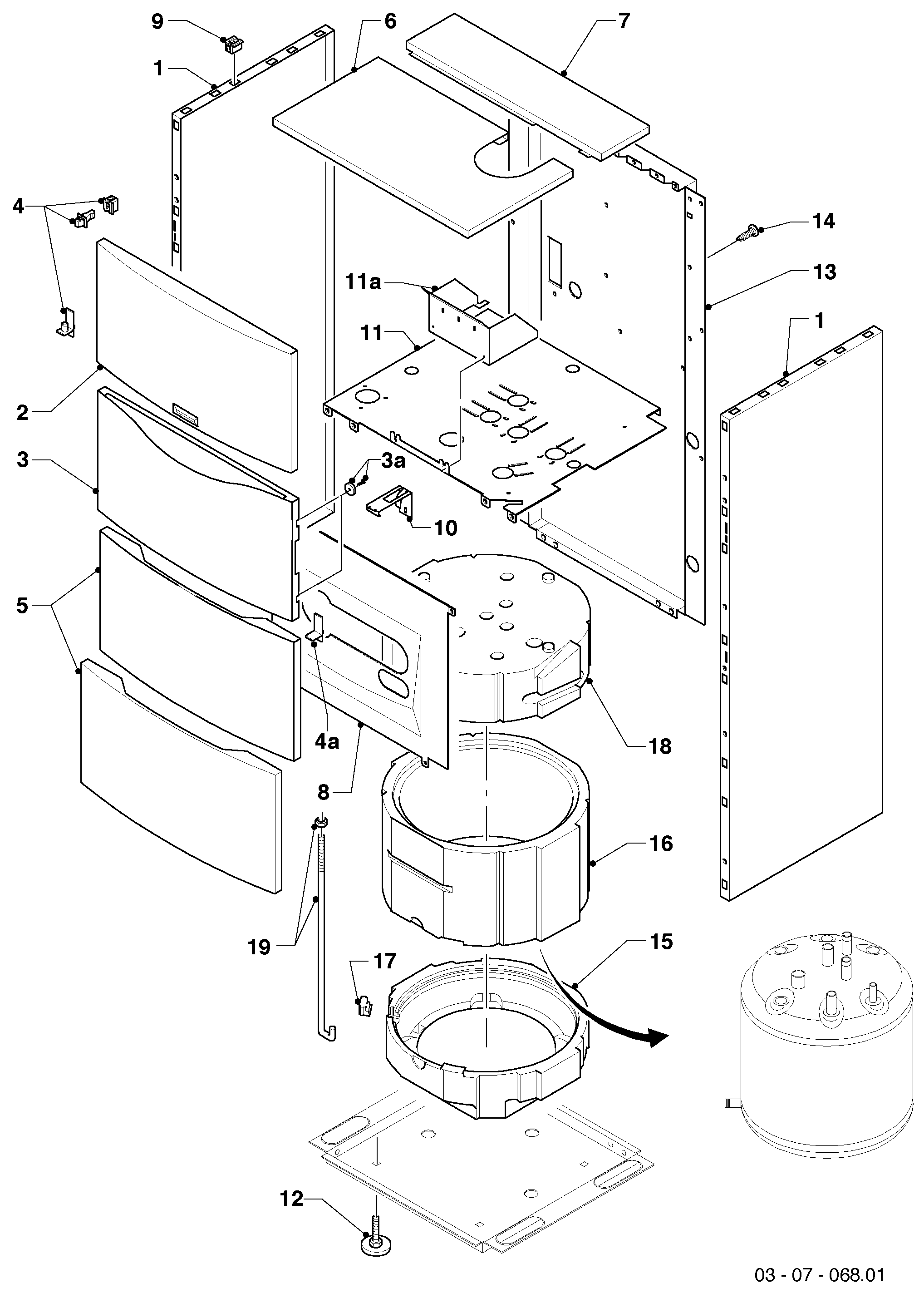 Schéma éclaté Habillage — Vaillant VSC FR 246-C 170 R3