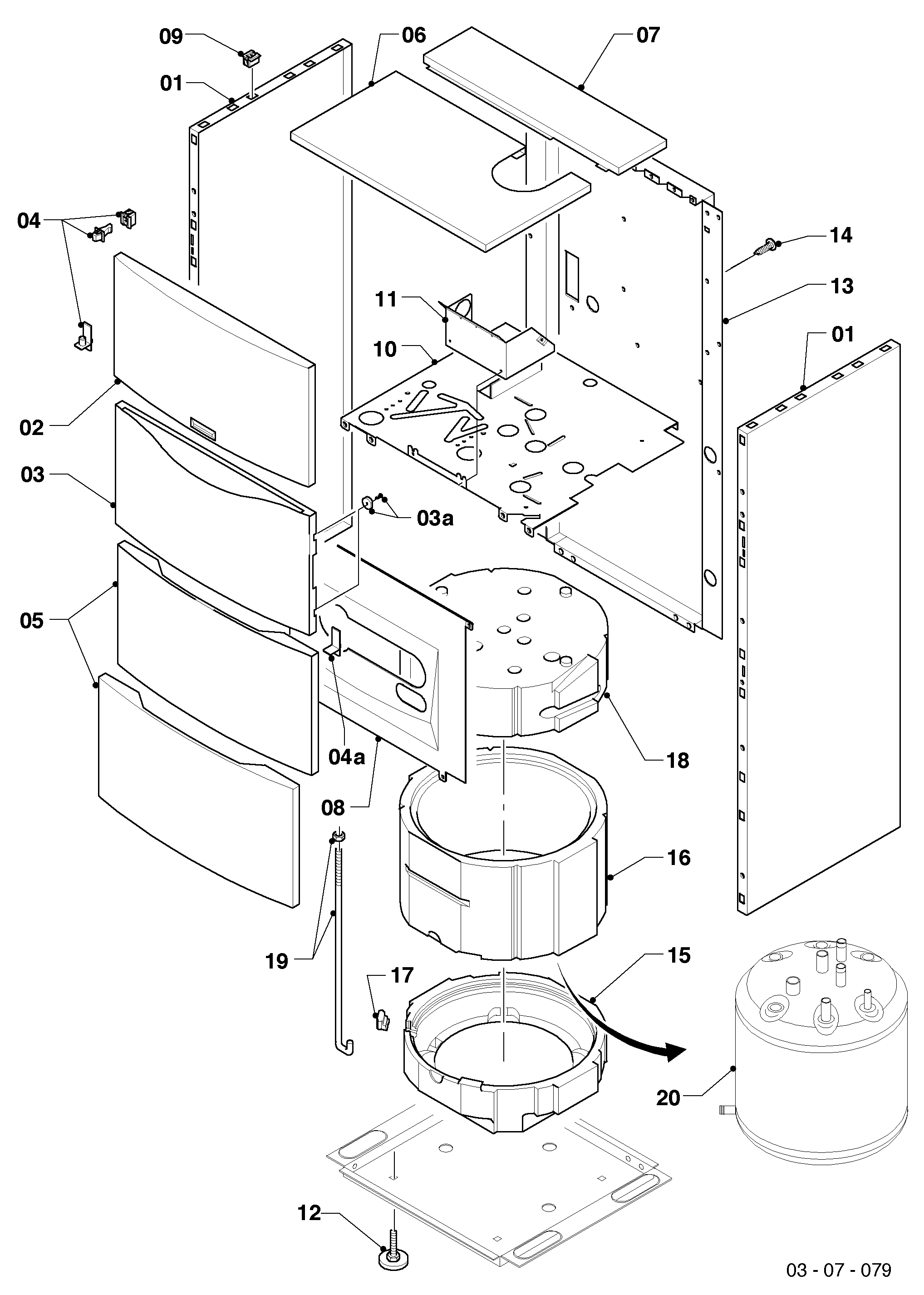 Schéma éclaté Habillage — Vaillant VSC FR 306/2-C 200 R1