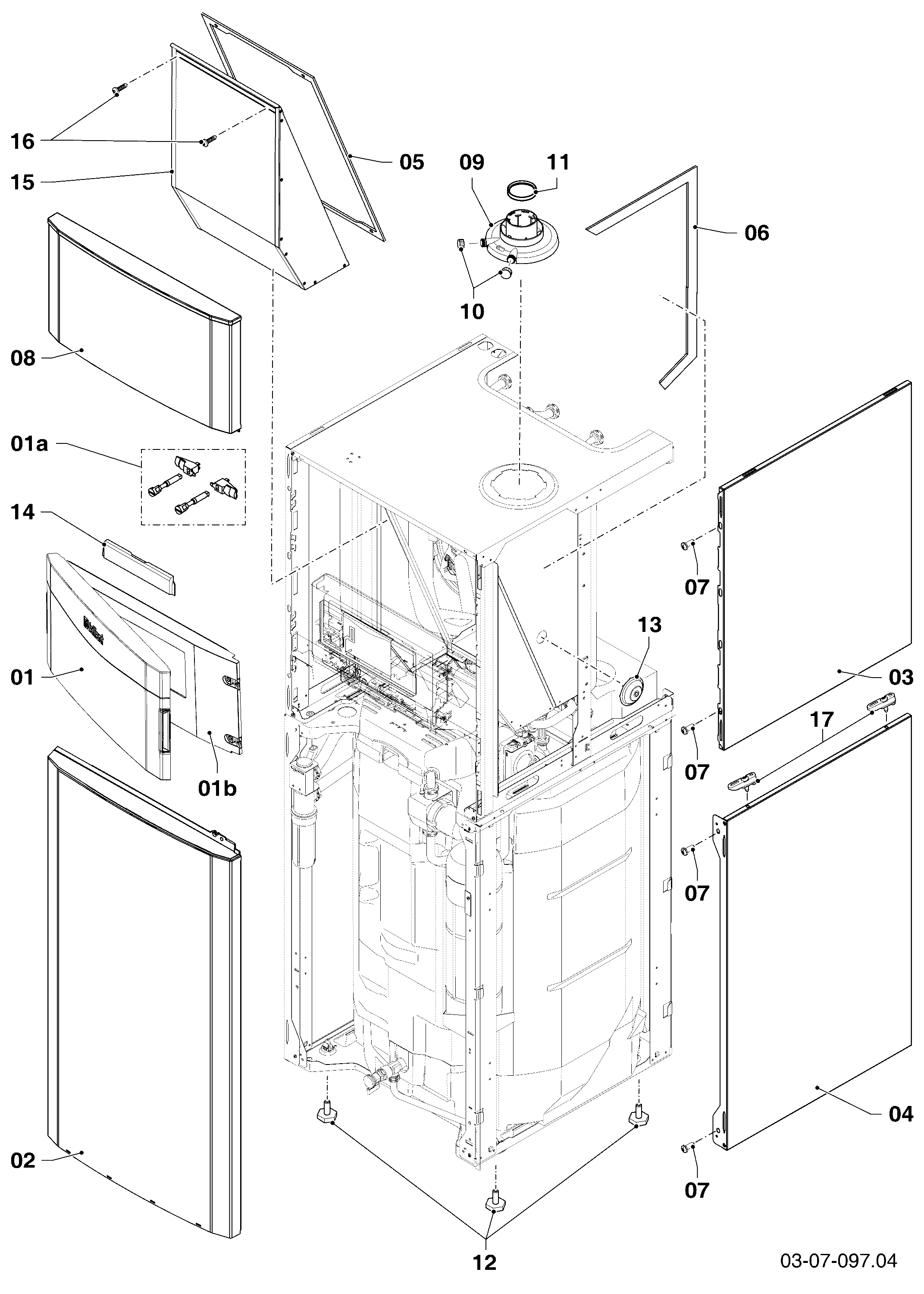 Schéma éclaté Habillage — Vaillant VCC 306/4-5 150