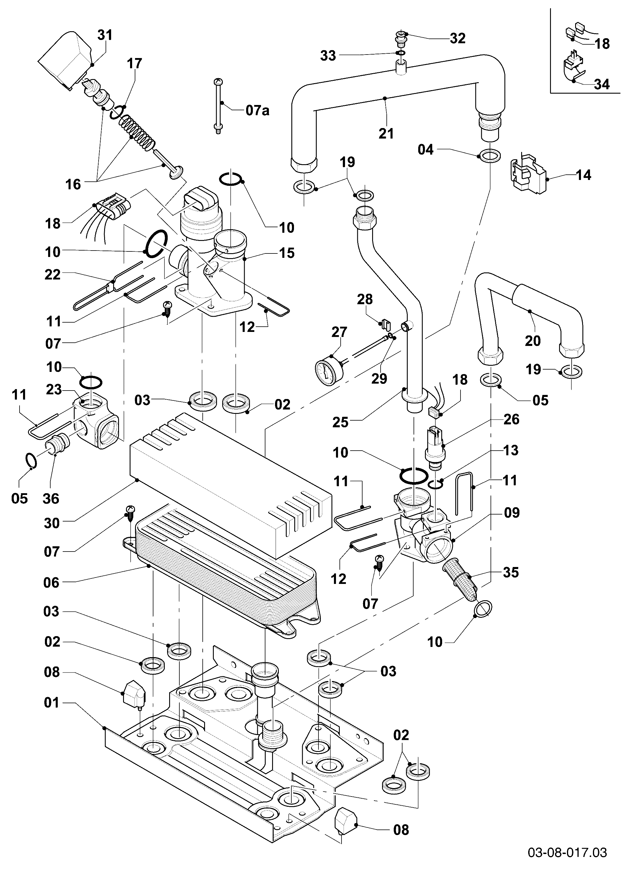 Schéma éclaté Pièces de raccordement — Vaillant VSC FR 306/2-C 200 R1