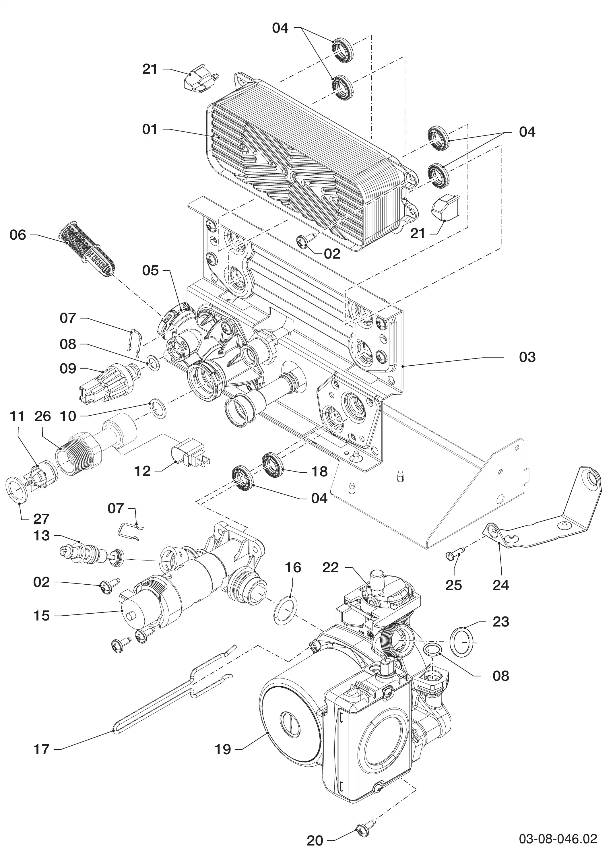 Schéma éclaté Pièces de raccordement — Vaillant VSC D 306/4-5 190