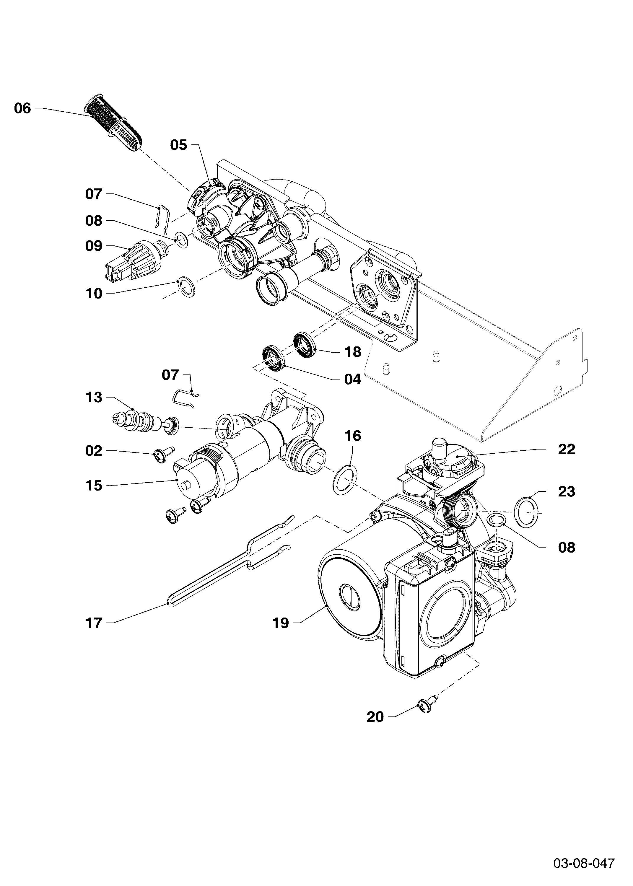 Schéma éclaté Pièces de raccordement — Vaillant VCC 306/4-5 150
