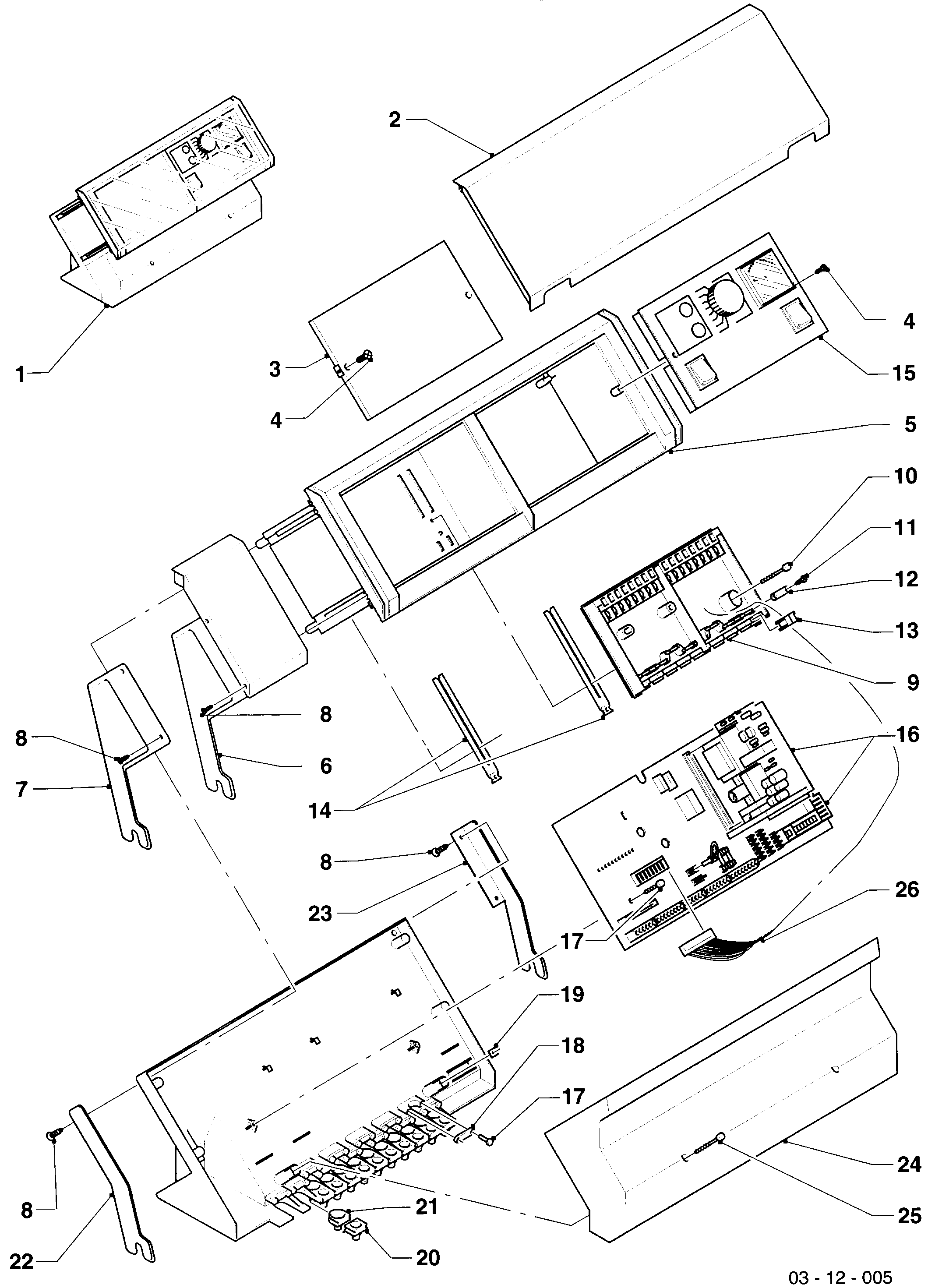 Schéma éclaté Tableau électrique (coffret) — Vaillant VK 36/4-01.1 XEU