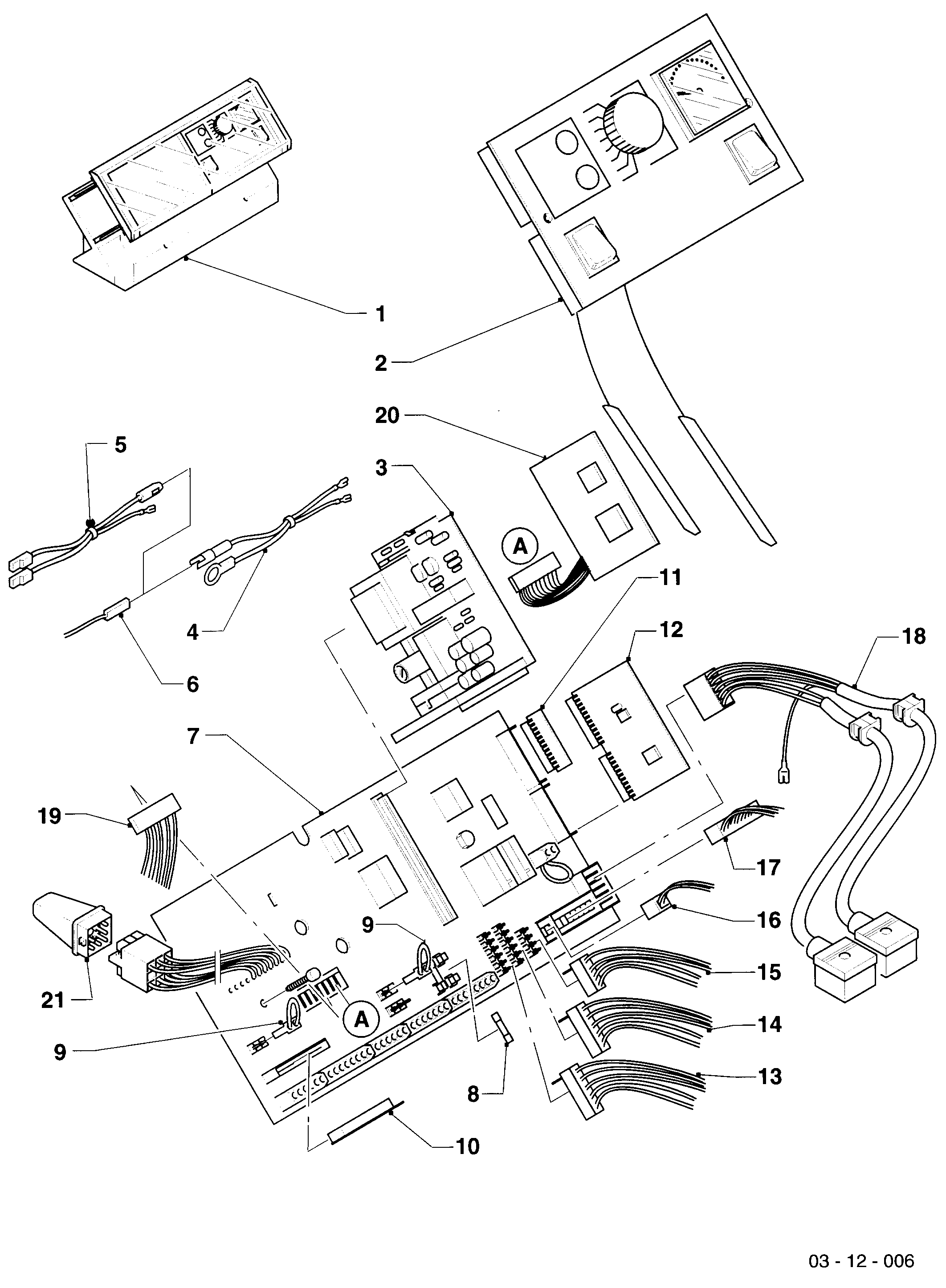 Schéma éclaté Tableau électrique (circuit imprimé) — Vaillant VK 36/4-01.1 XEU