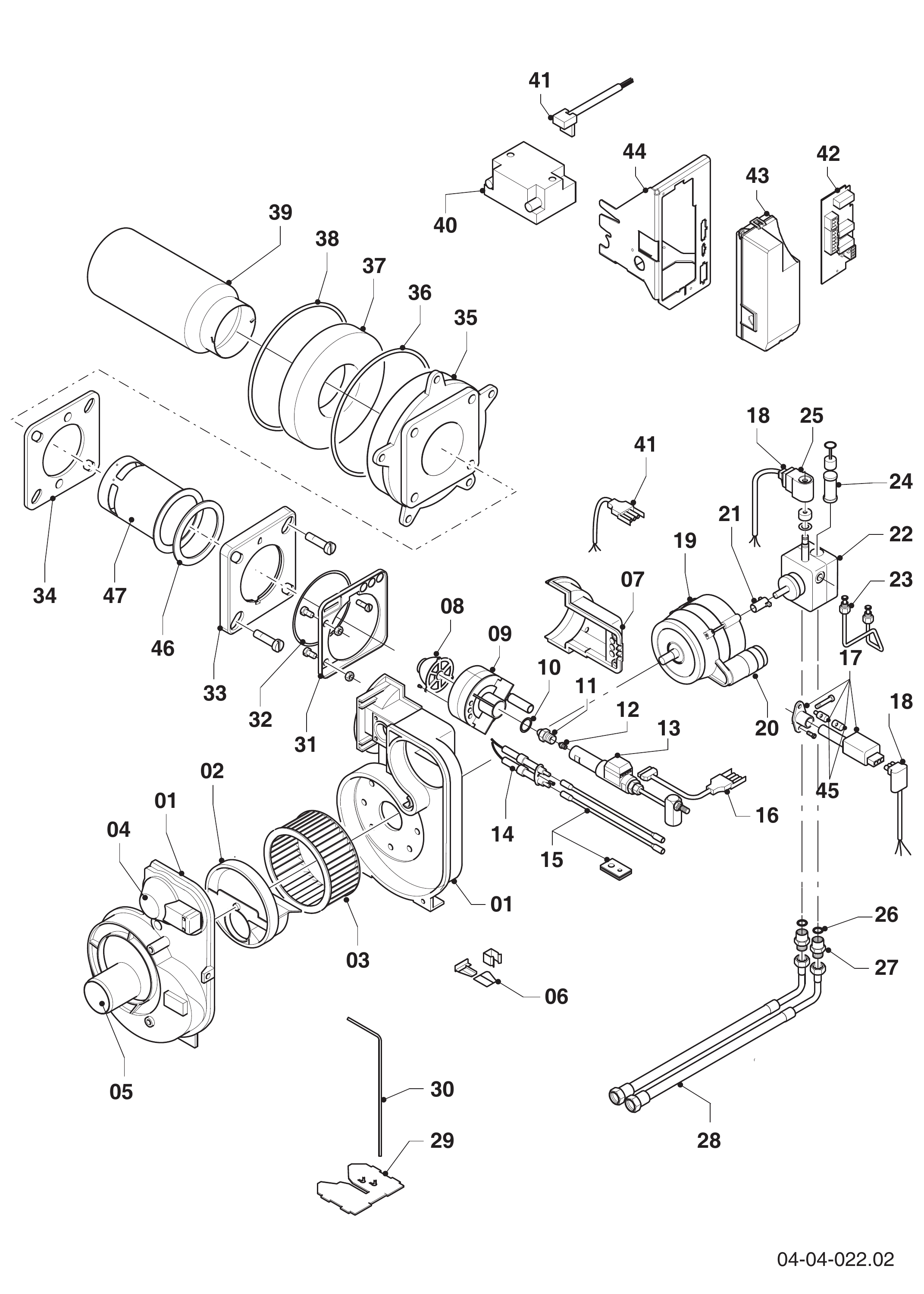 Schéma éclaté Brûleur — Vaillant VKO 246-7 R1