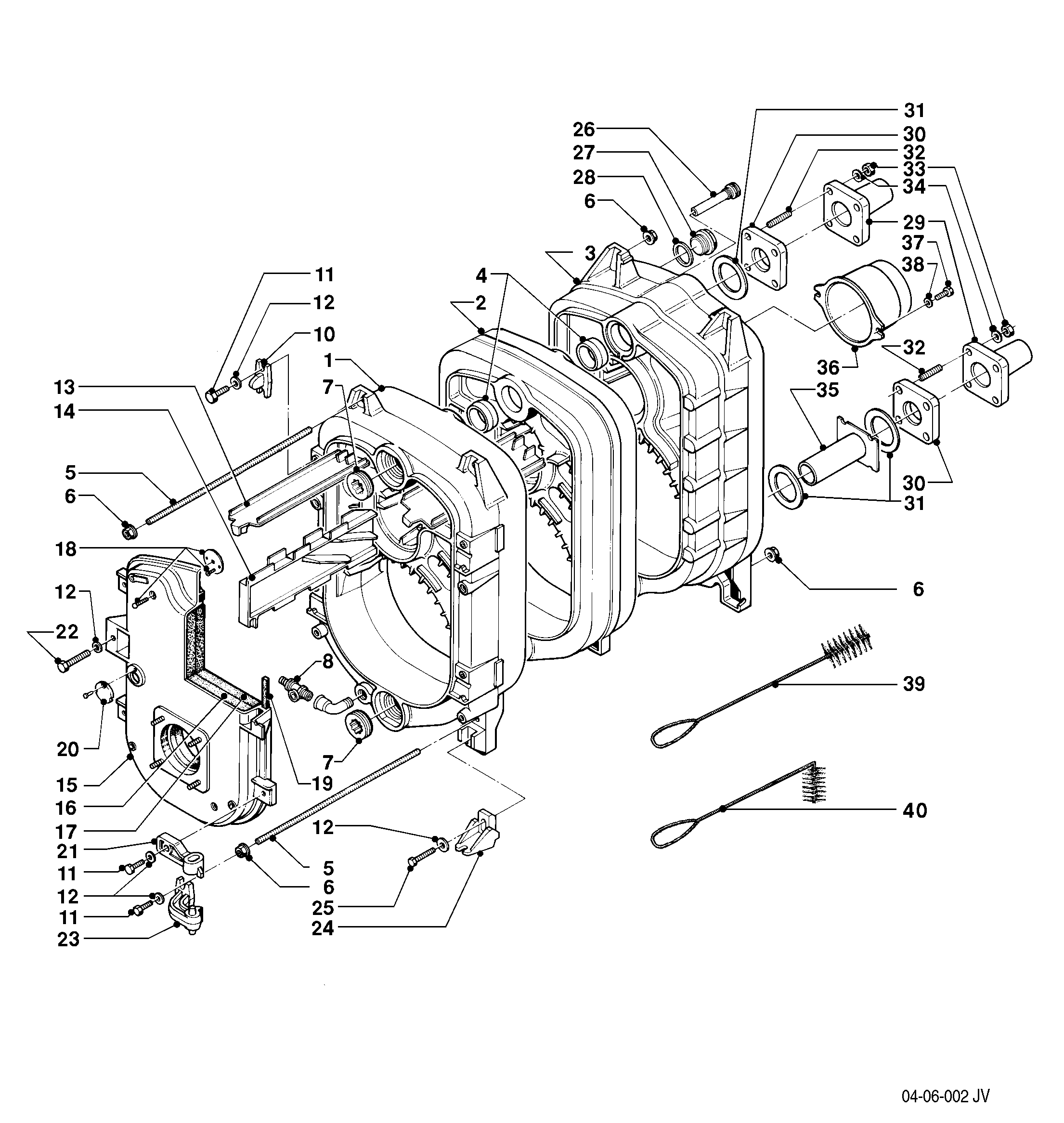 Schéma éclaté Bloc fonte — Vaillant VKO 22/3