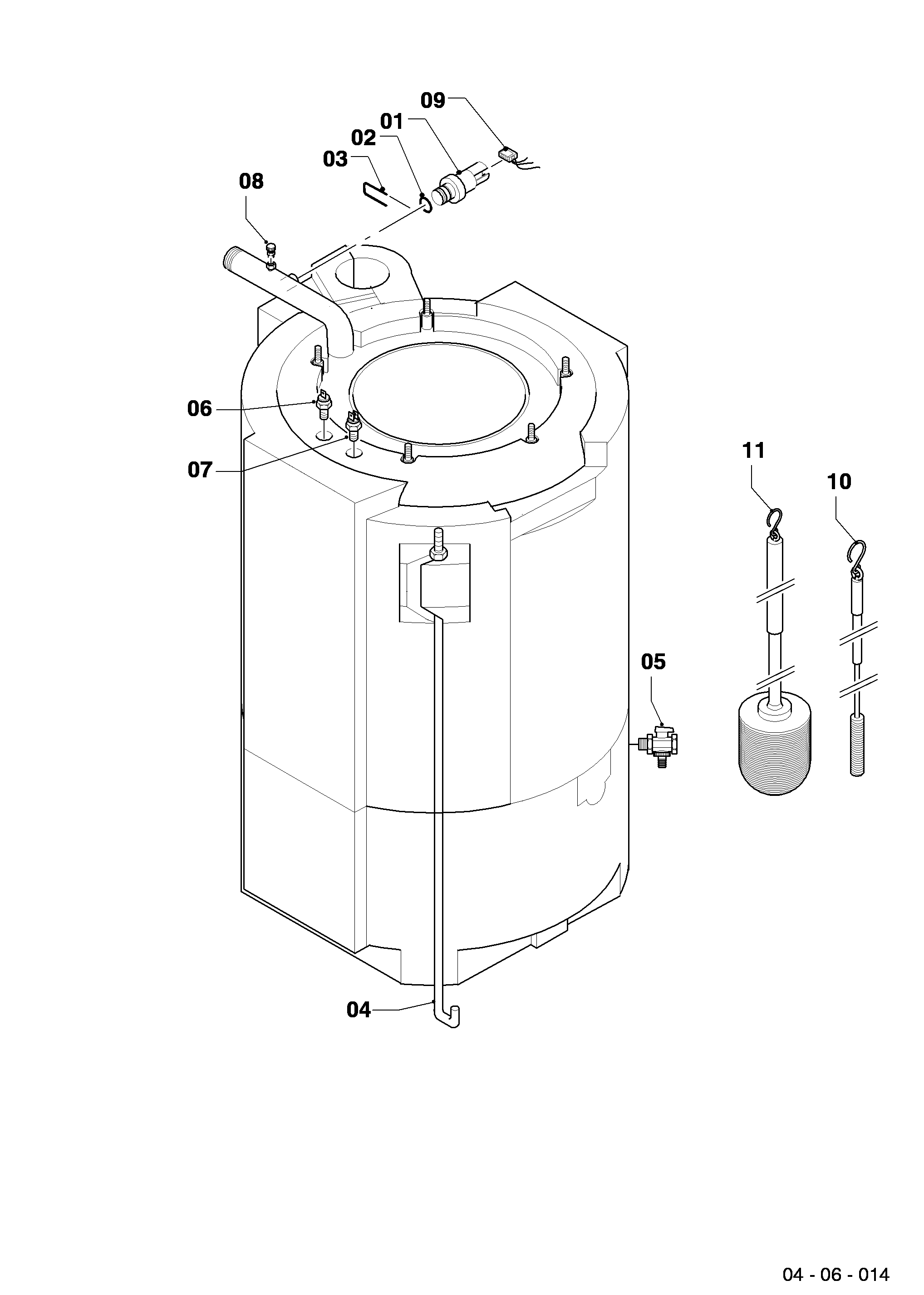Schéma éclaté Échangeur de chaleur — Vaillant VKO 246-7 R1