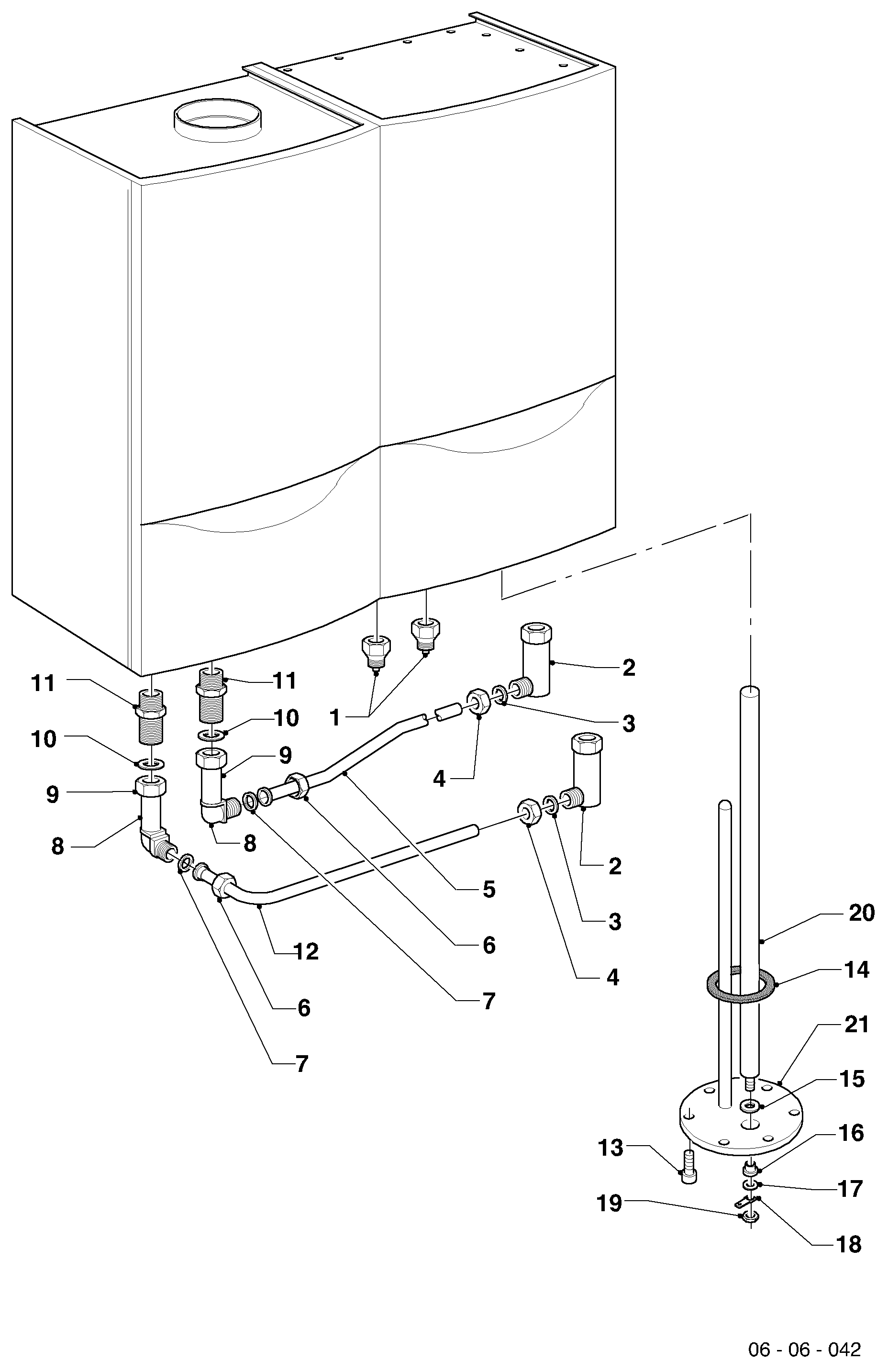 Schéma éclaté Ballon sanitaire — Vaillant VIH CK 70