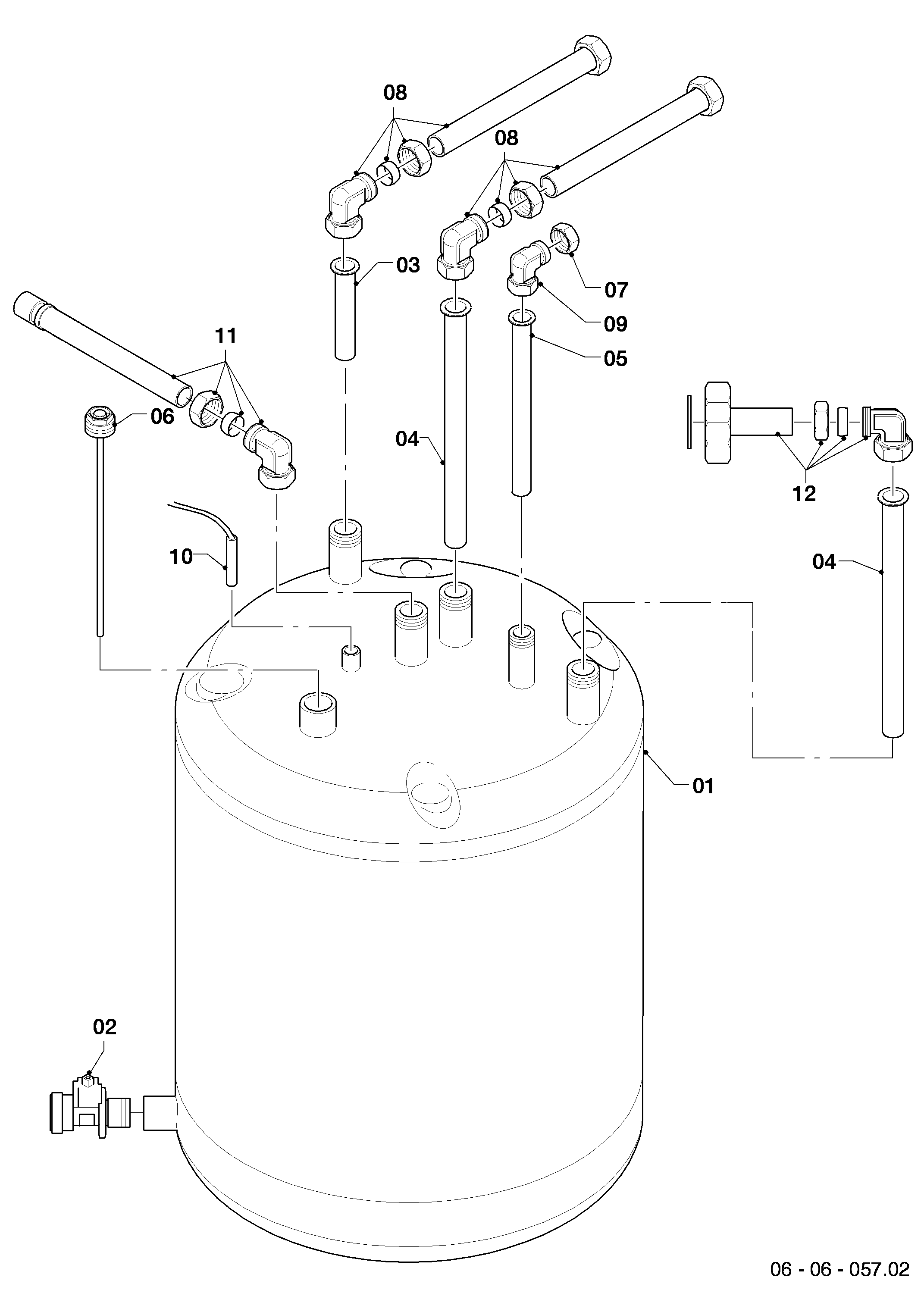 Schéma éclaté Ballon sanitaire — Vaillant VIH K 300 R2
