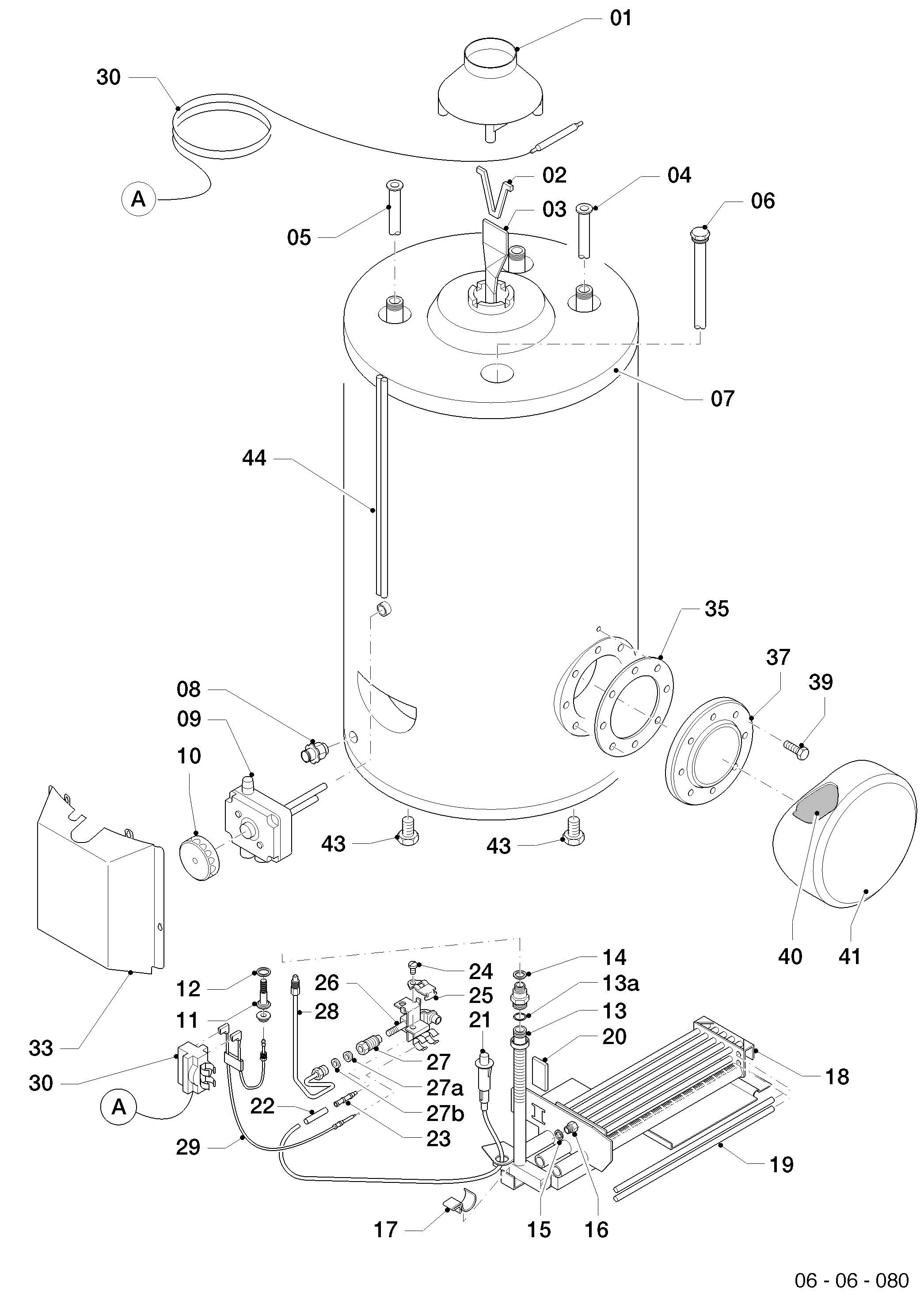 Schéma éclaté Ballon sanitaire — Vaillant VGH BE 160/5 XZU R1