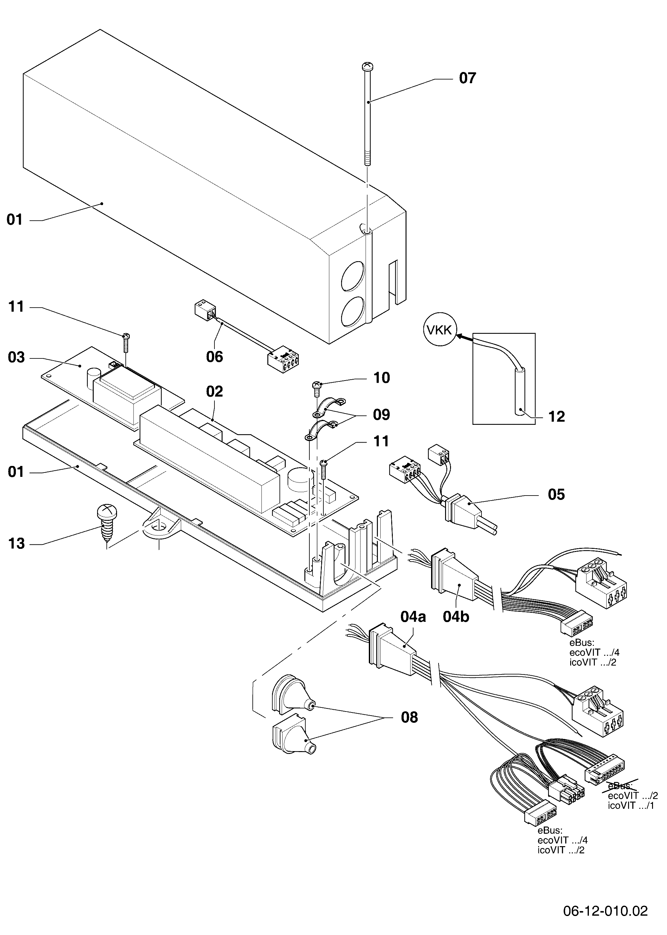 Schéma éclaté Tableau électrique — Vaillant VIH K 300 R2