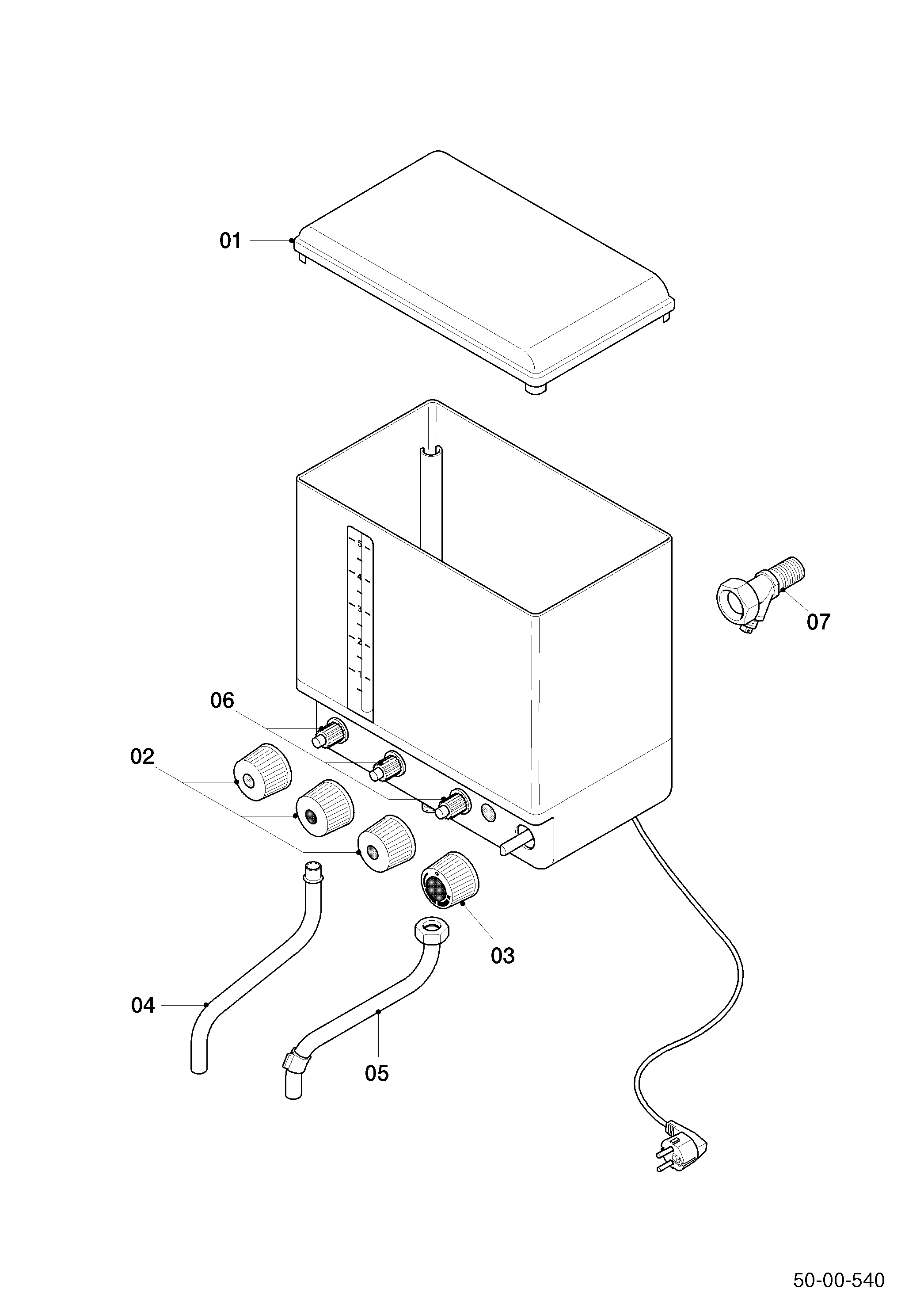 Schéma éclaté VEK 5/3 L, VEK 5/3 S — Vaillant VEK 5/3 S