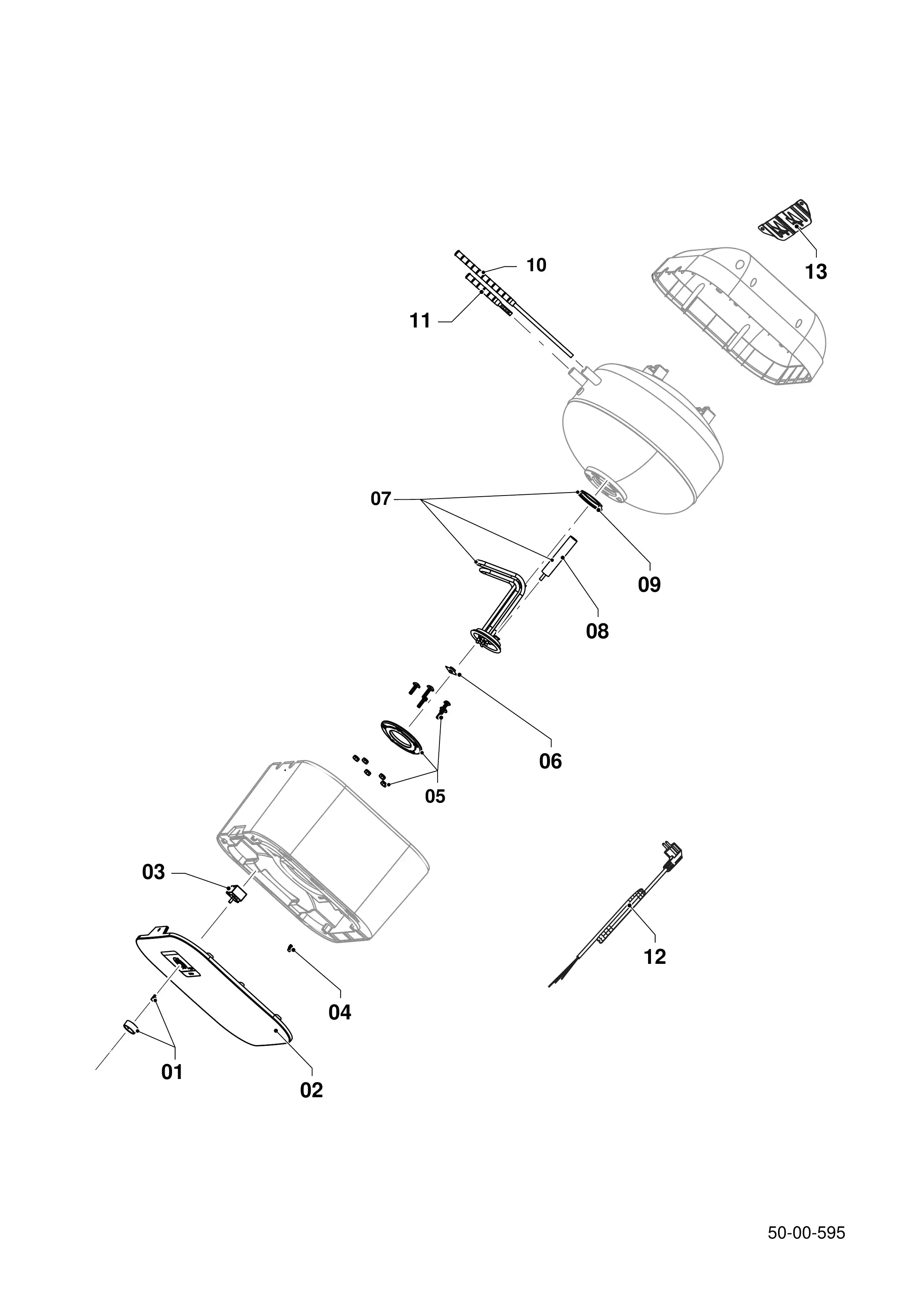 Schéma éclaté Ballon sanitaire (électrique) — Vaillant VEH 10 /2-3 U