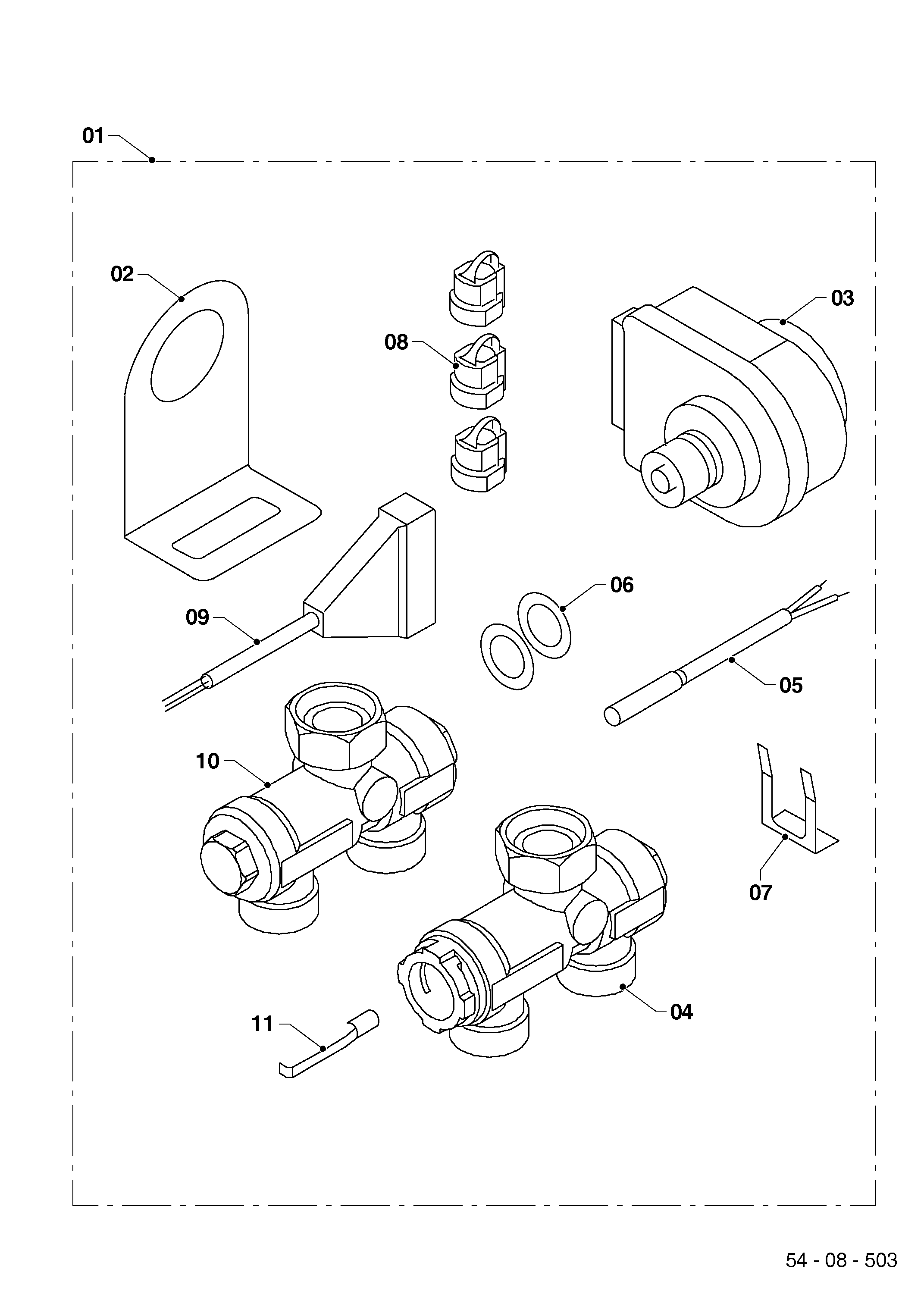 Schéma éclaté Pièces hydrauliques — Vaillant eloBLOCK VE 28 / 14